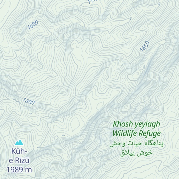 Map of Kūh-e Dahaneh-ye Rīzū