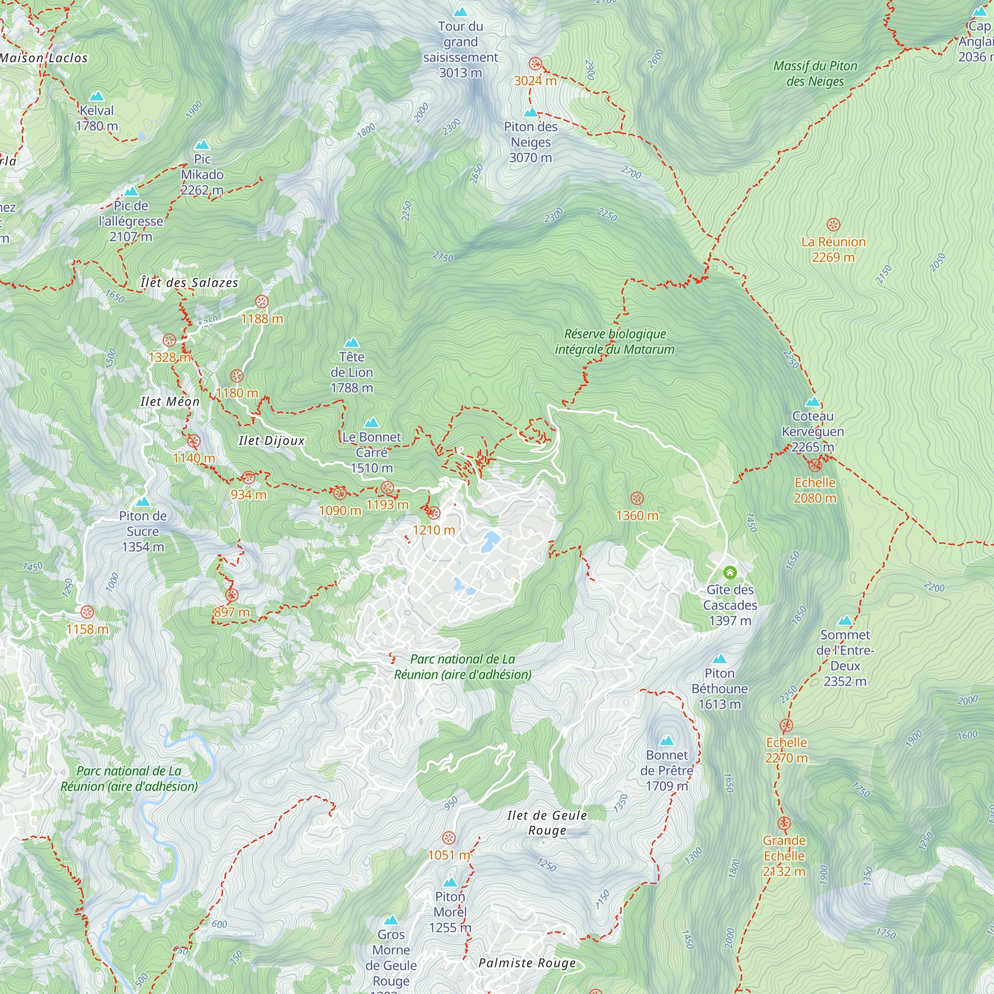 Gîte Nassibou Cilaos map