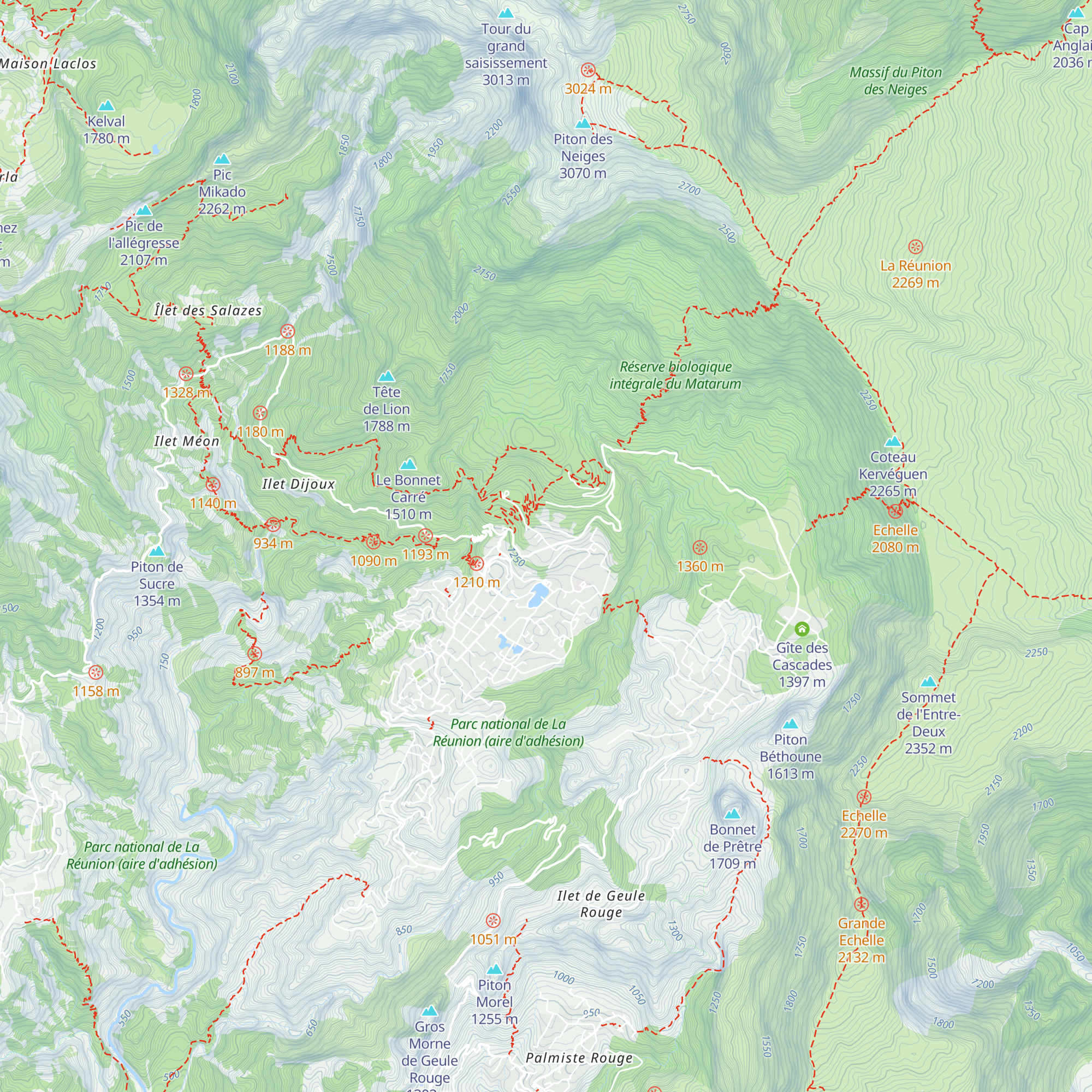 Gîte Nassibou Cilaos map