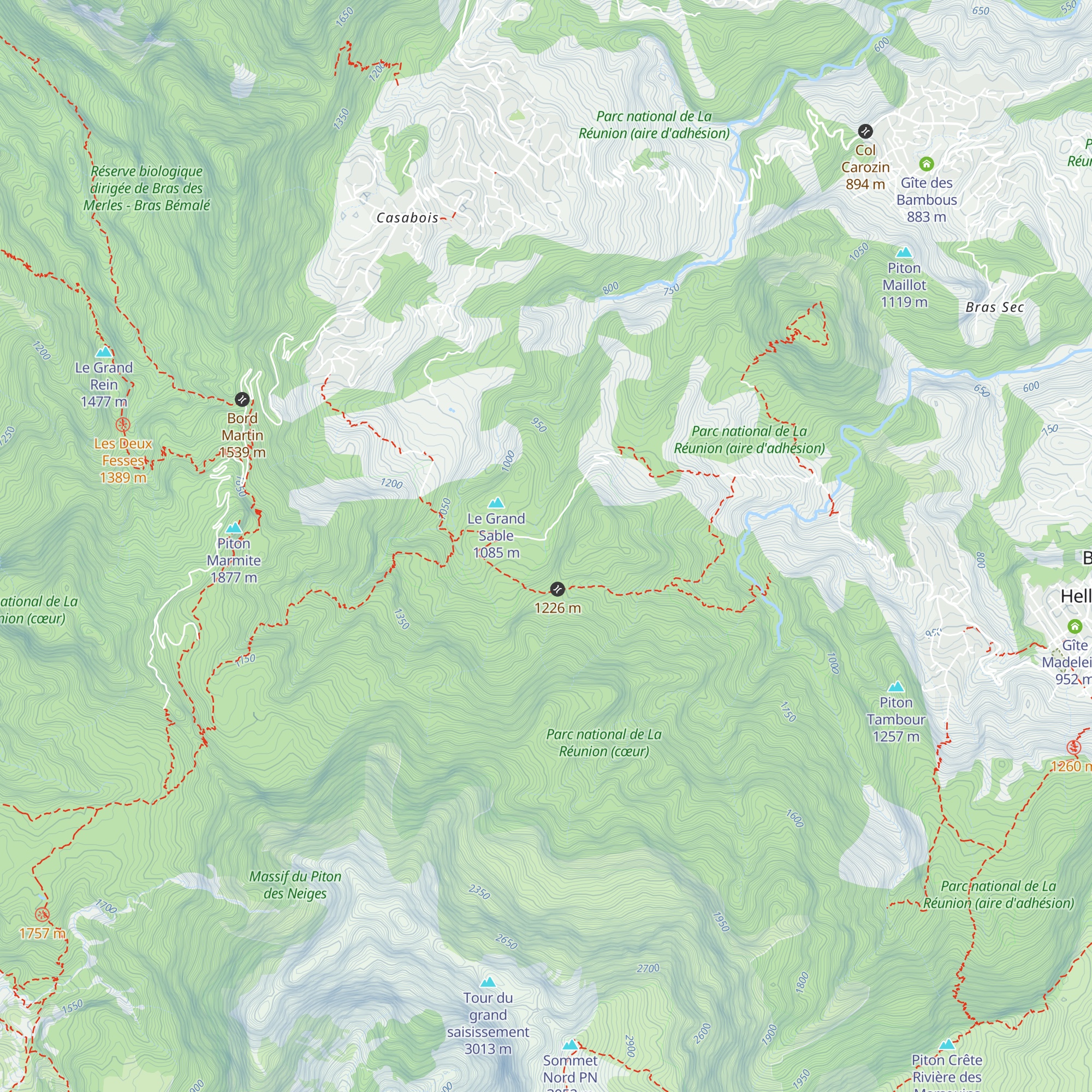 Abri de Grand Sable map