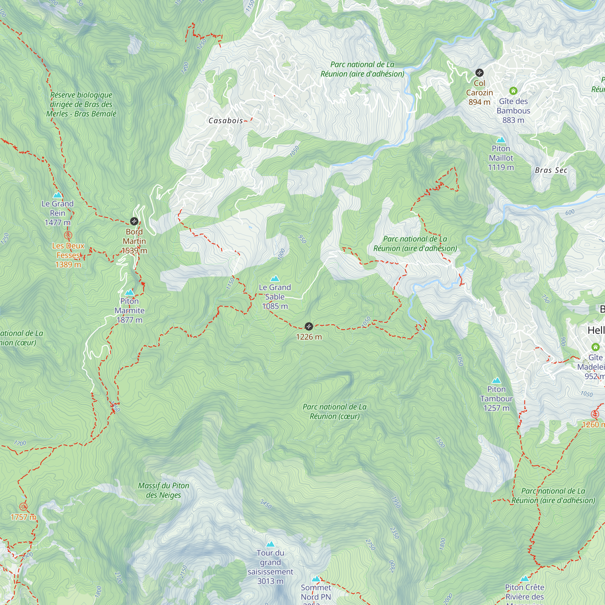 Abri de Grand Sable map