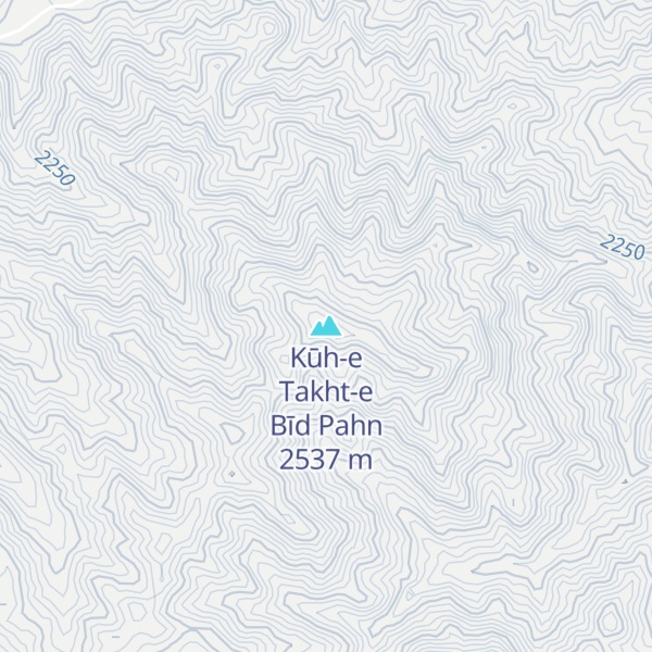 Map of Kūh-e Takht-e Bīd Pahn