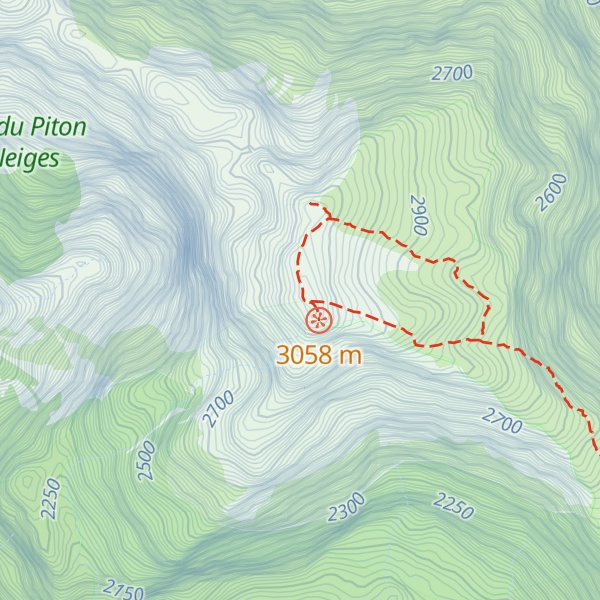 Map of Piton des Neiges