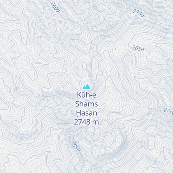 Map of Kūh-e Shams Ḩasan