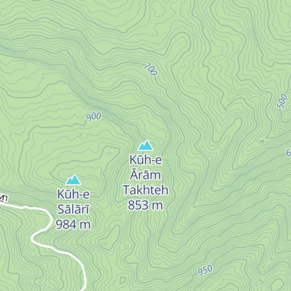 Map of Kūh-e Ārām Takhteh