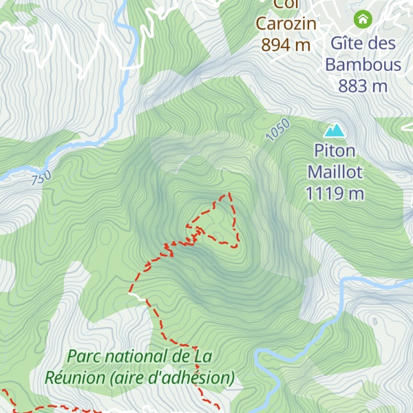 Map of Piton d'Anchaing