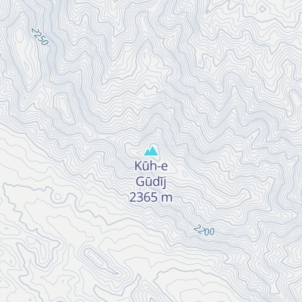 Map of Kūh-e Gūdīj