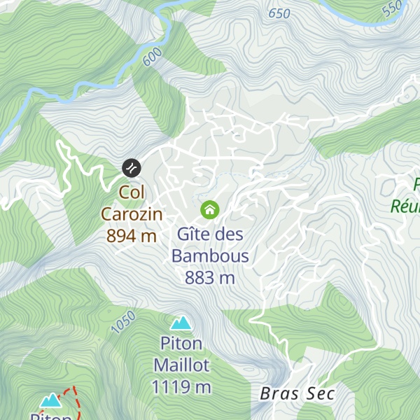 Map of Gîte des Bambous