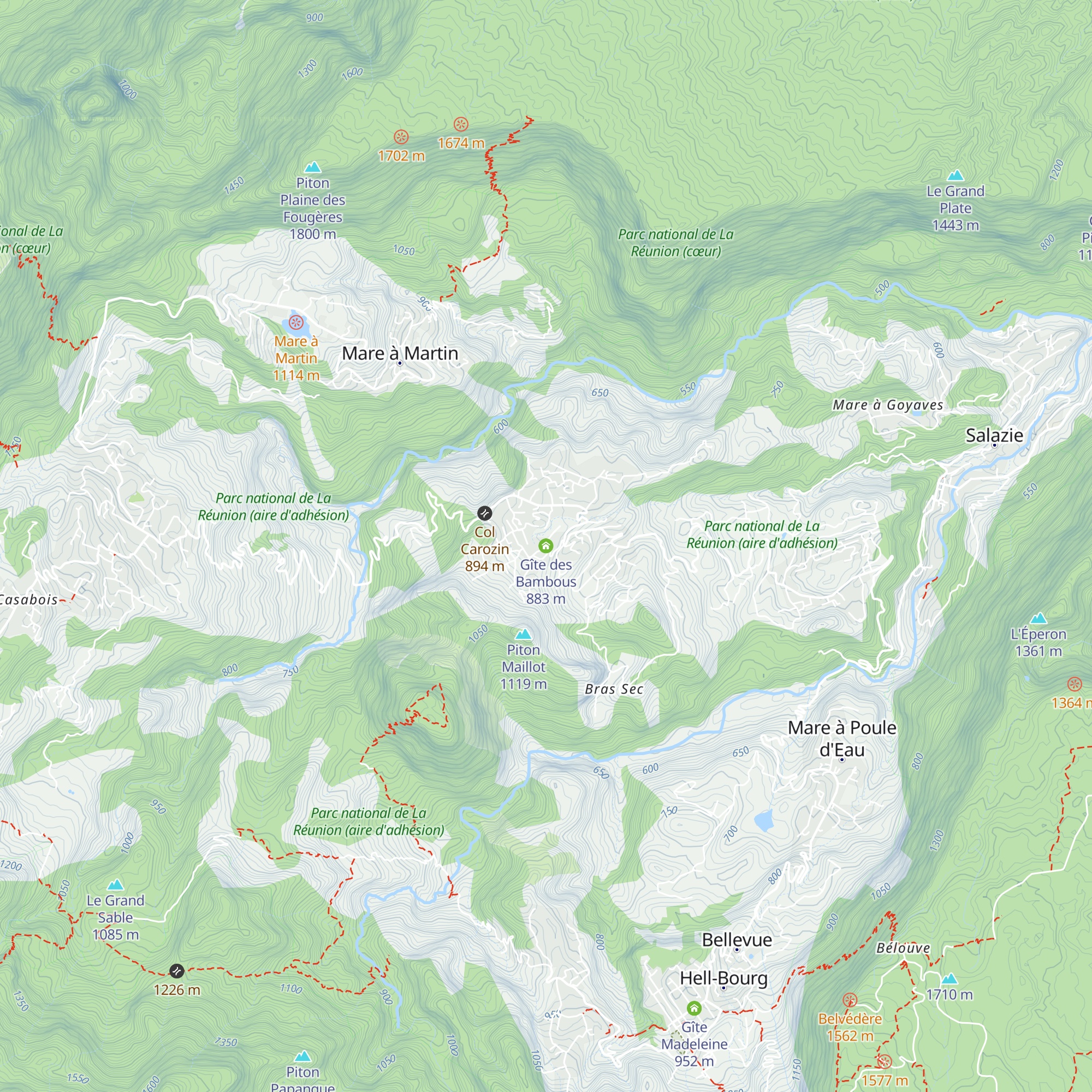 Gîte des Bambous map