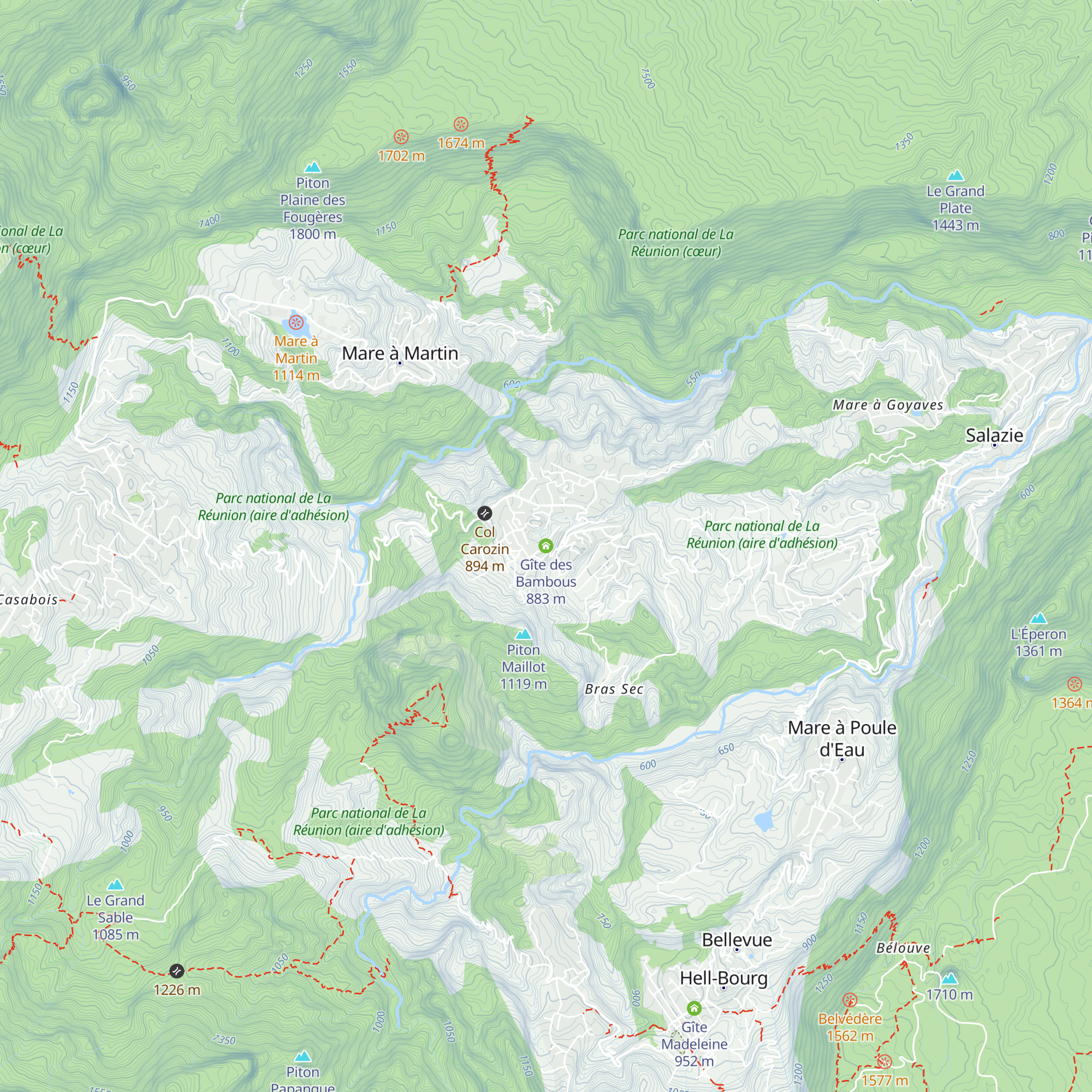 Gîte des Bambous map