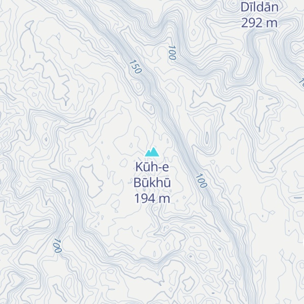 Map of Kūh-e Būkhū