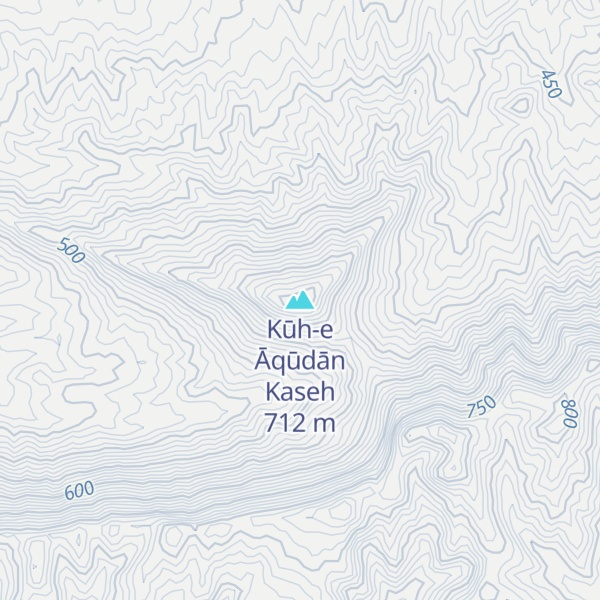Map of Kūh-e Āqūdān Kaseh