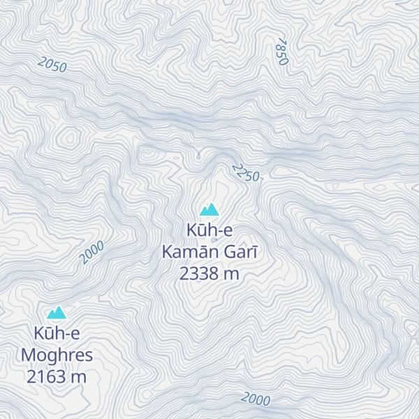 Map of Kūh-e Kamān Garī