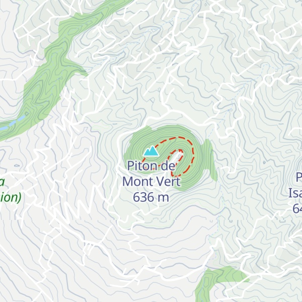 Map of Piton de Mont Vert