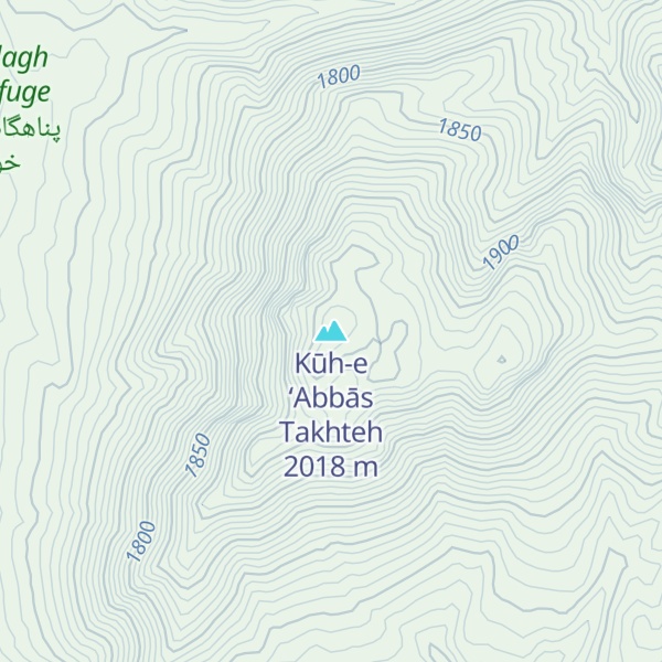 Map of Kūh-e ‘Abbās Takhteh