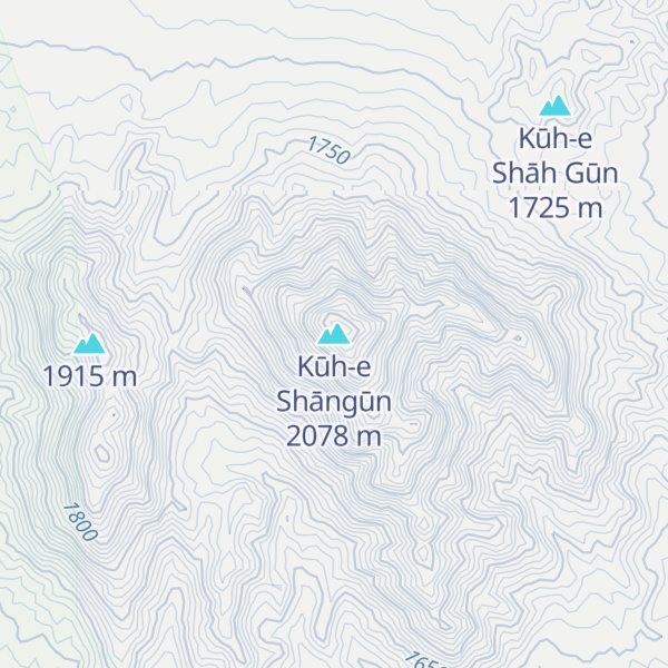 Map of Kūh-e Shāngūn