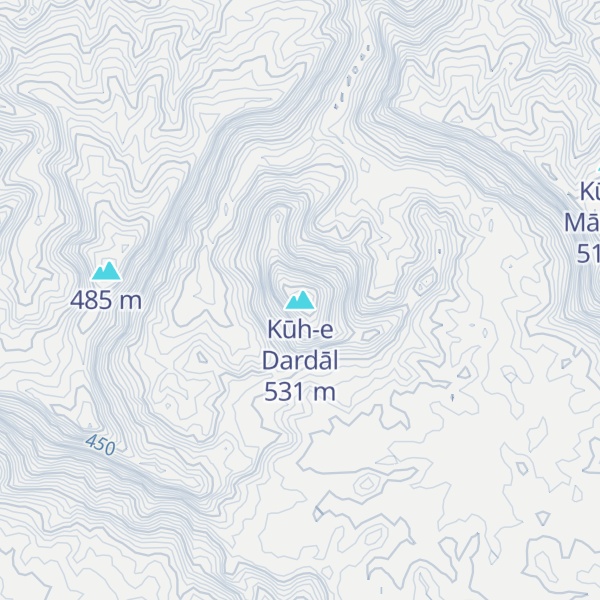 Map of Kūh-e Dardāl