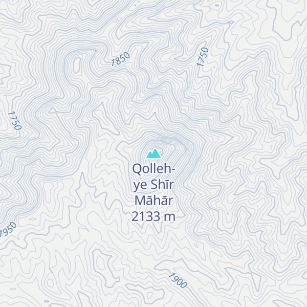 Map of Qolleh-ye Shīr Māhār