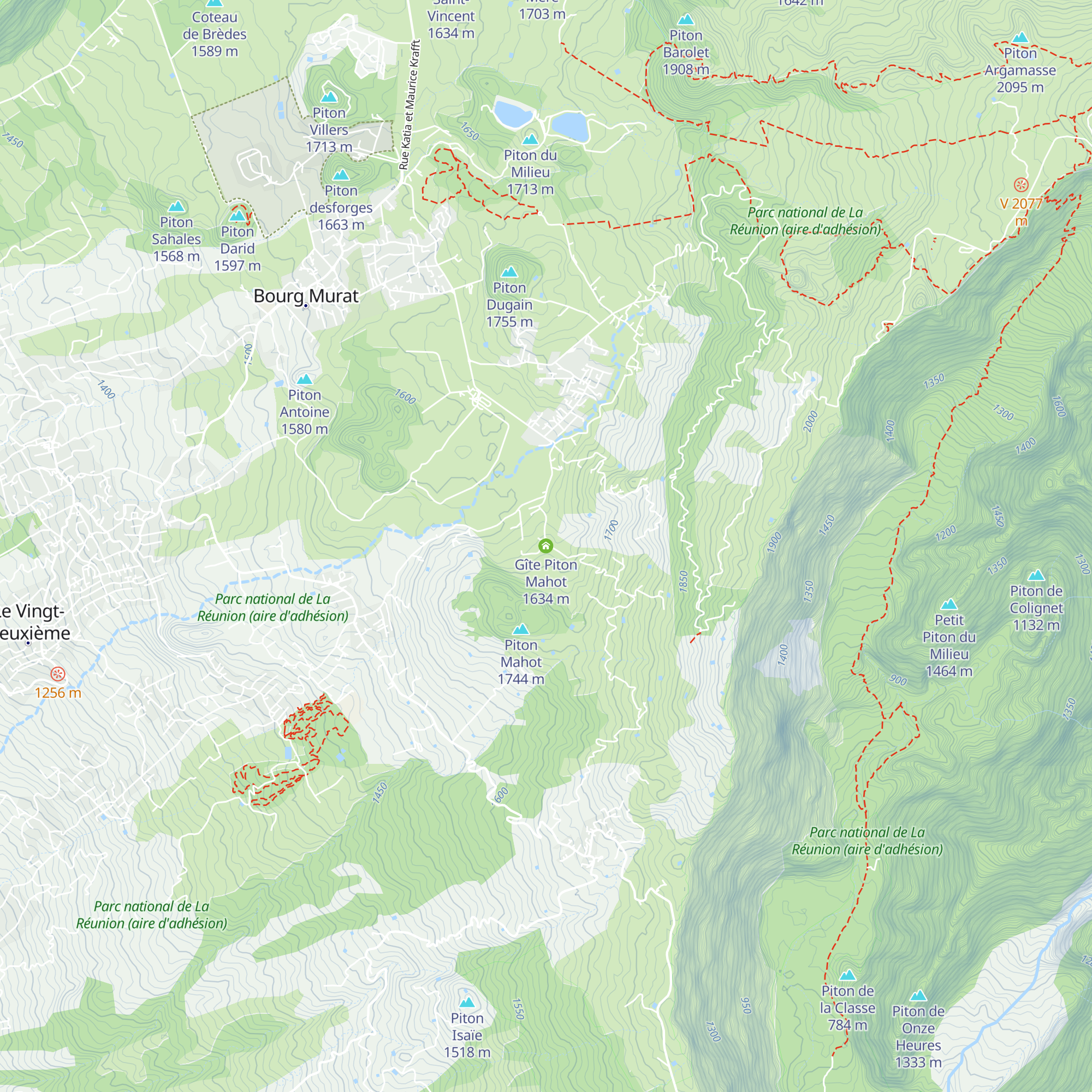 Gîte Piton Mahot map