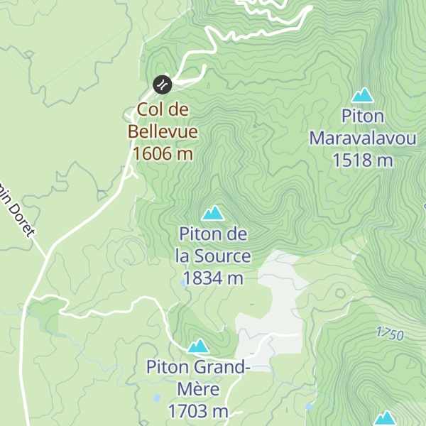 Map of Piton de la Source