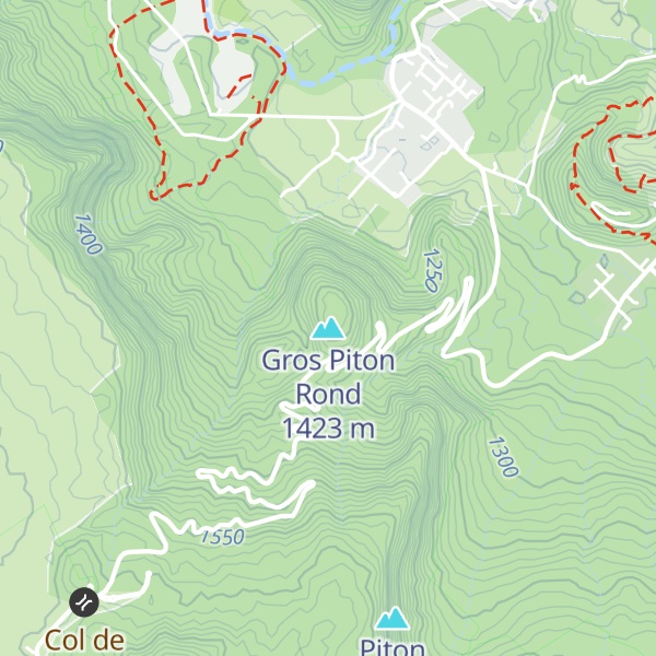 Map of Gros Piton Rond