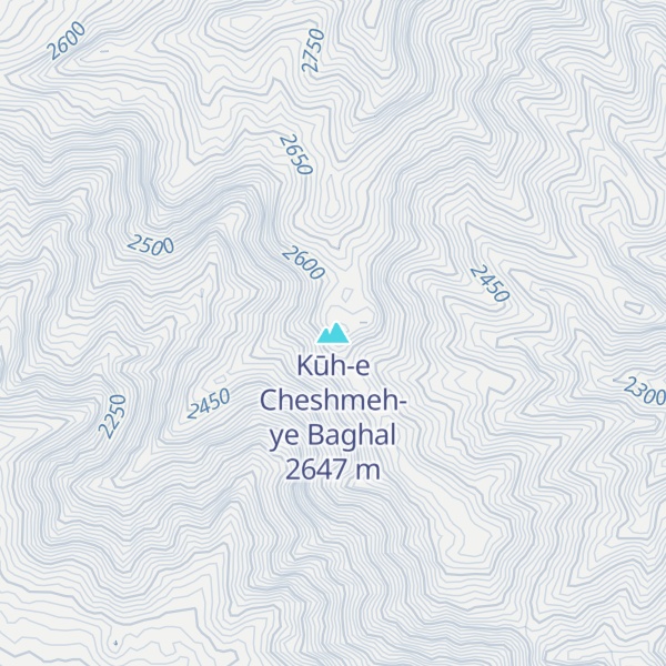 Map of Kūh-e Cheshmeh-ye Baghal