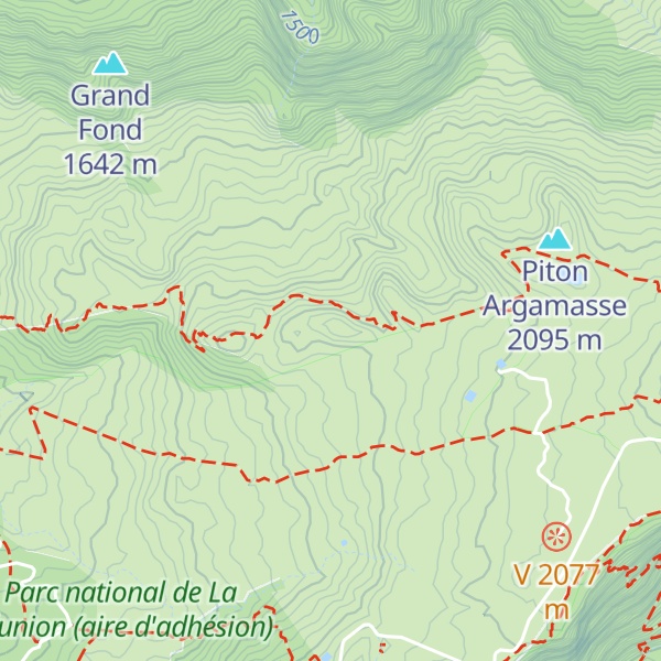 Map of Piton des Herbes Blanches