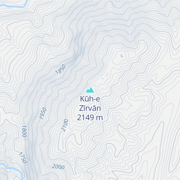 Map of Kūh-e Zīrvān