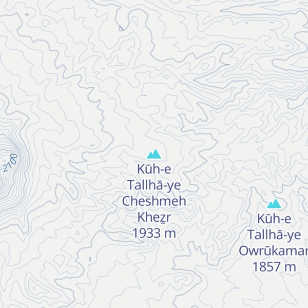 Map of Kūh-e Tallhā-ye Cheshmeh Kheẕr