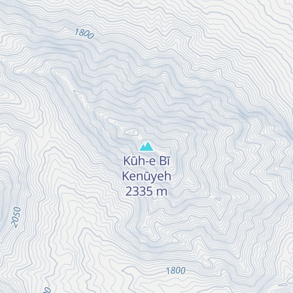 Map of Kūh-e Bī Kenūyeh