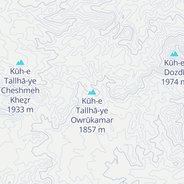 Map of Kūh-e Tallhā-ye Owrūkamar