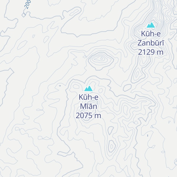 Map of Kūh-e Mīān