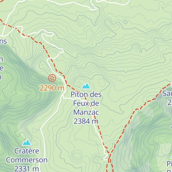 Map of Piton des Feux de Manzac