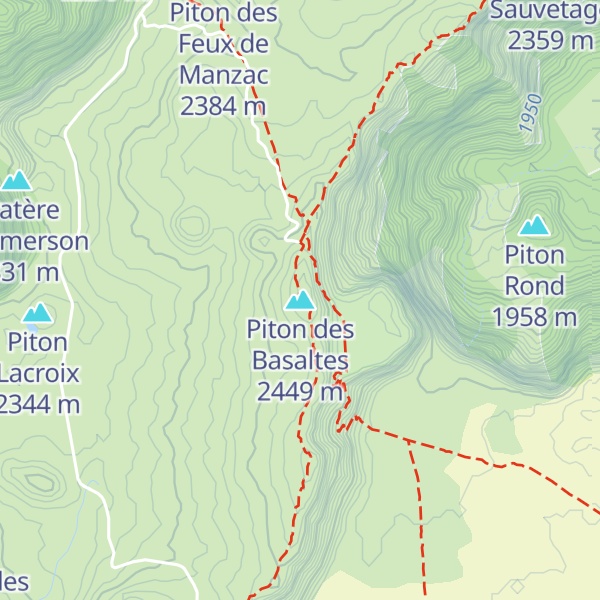 Map of Piton des Basaltes