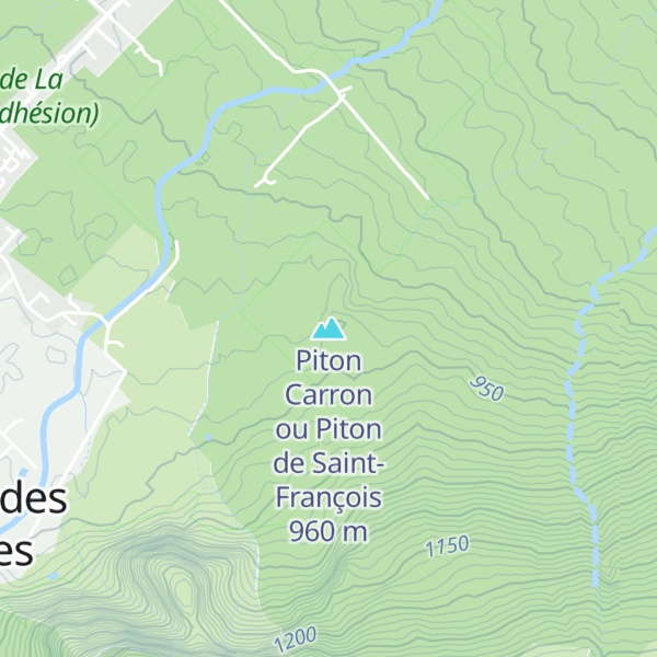 Map of Piton Carron ou Piton de Saint-François