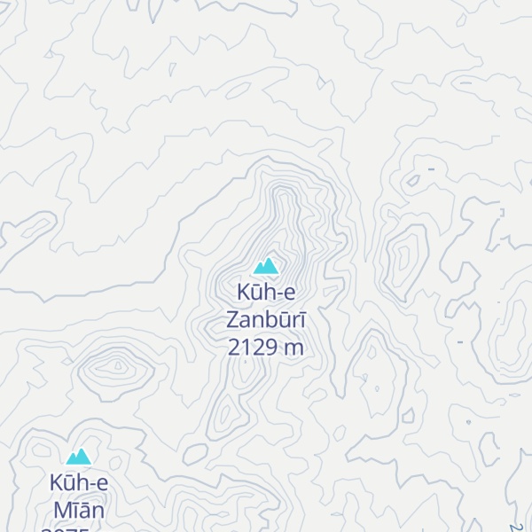Map of Kūh-e Zanbūrī