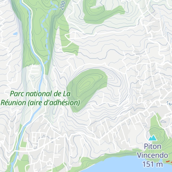 Map of Piton Langevin ou Piton Lambert
