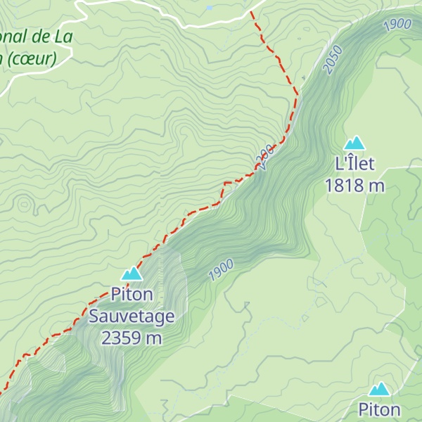 Map of Piton Rivière de l'Est