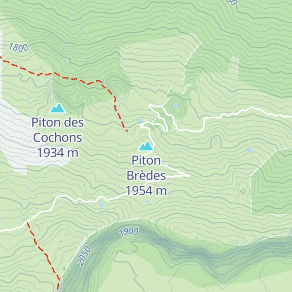 Map of Piton Brèdes
