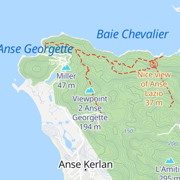 Map of Viewpoint 2 Anse Georgette