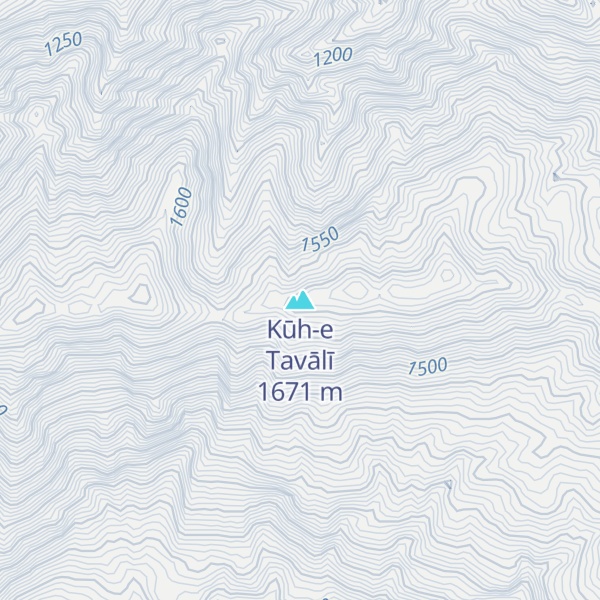 Map of Kūh-e Tavālī