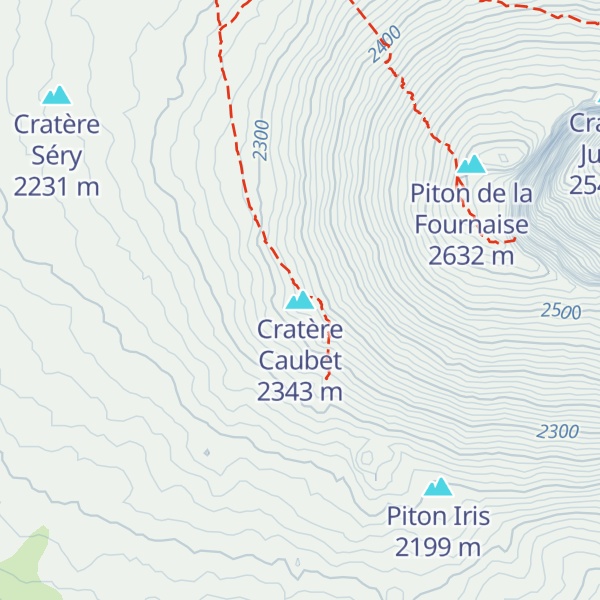 Map of Cratère Caubet