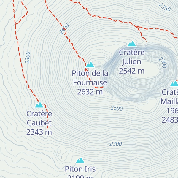Map of Cabane du Cratère Bory