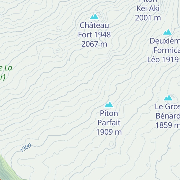 Map of Cratère Defos du Rau