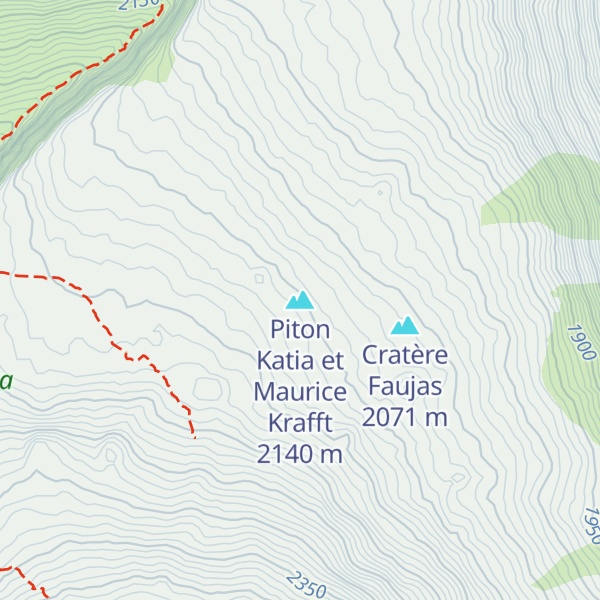 Map of Piton Katia et Maurice Krafft
