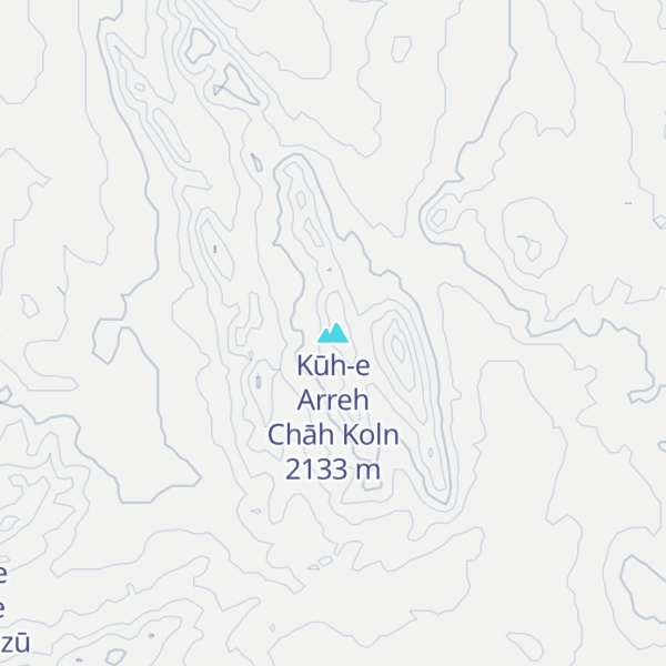 Map of Kūh-e Arreh Chāh Koln
