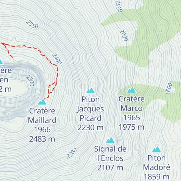 Map of Piton Jacques Picard