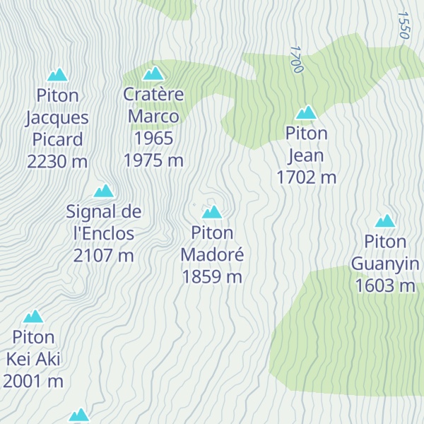 Map of Piton Madoré
