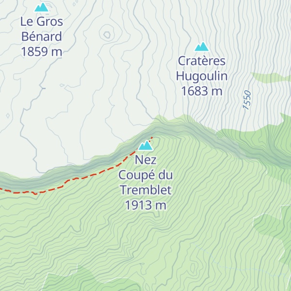 Map of Nez Coupé du Tremblet