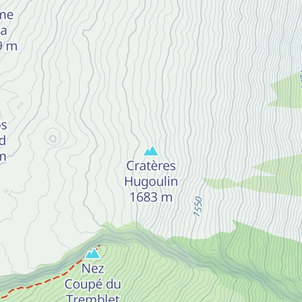 Map of Cratères Hugoulin